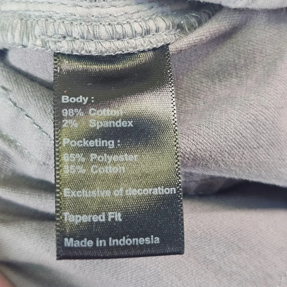Flint And Tinder Pants Mens 33x34 Gray Chino 5 Pocket Tapered Fit Stretch Casual